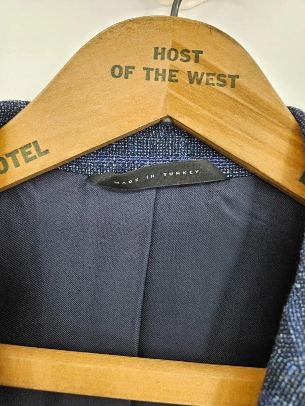 New Boss Hugo Boss Blue Tweed Blazer Mens 42S Sportscoat Wool Linen Cotton